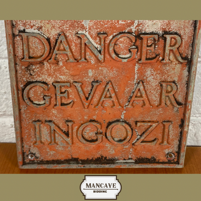 Cast Aluminium Danger Sign - Image 4