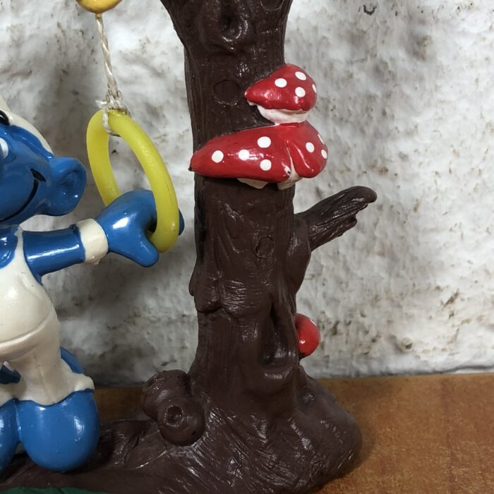 Vintage Gymnast Smurf with Tree Figurine (Made in West Germany) - Image 5