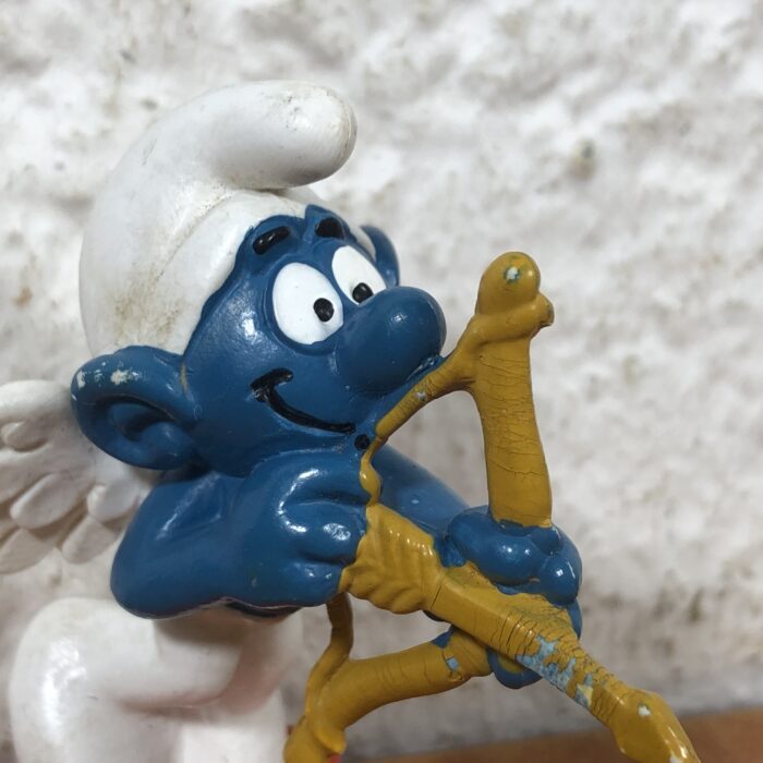 Vintage Cupid Smurf Figurine (Made in West Germany) - Image 2