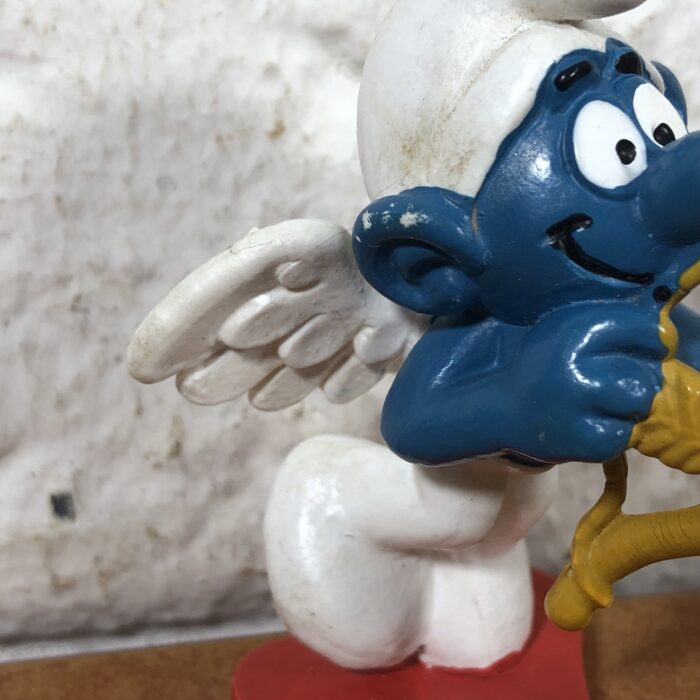 Vintage Cupid Smurf Figurine (Made in West Germany) - Image 3