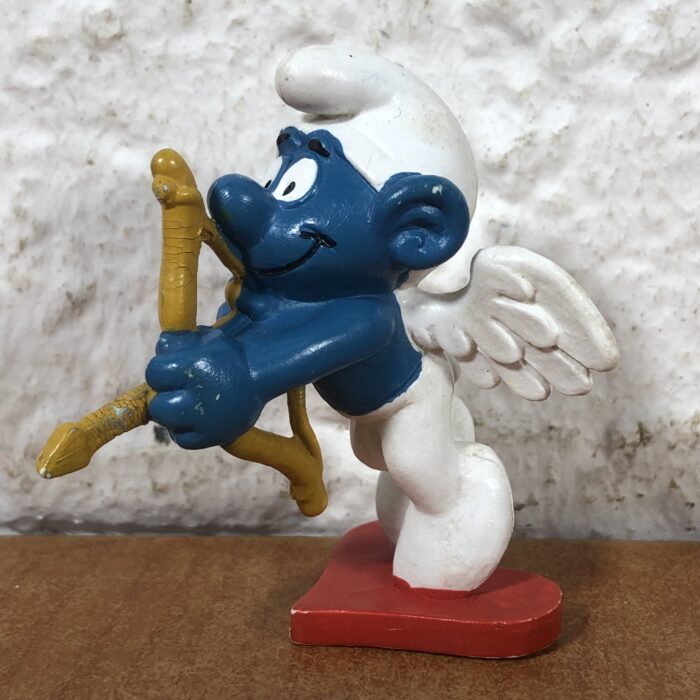 Vintage Cupid Smurf Figurine (Made in West Germany) - Image 5