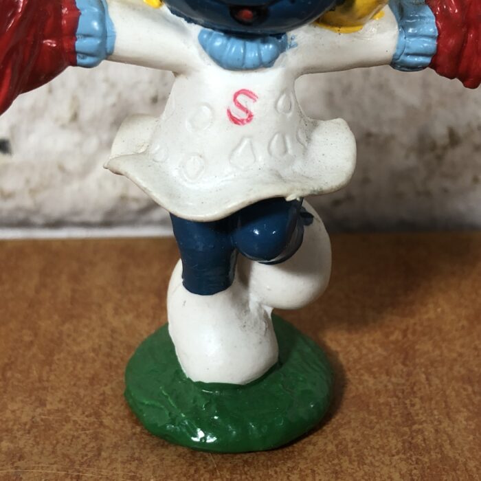 Vintage Cheerleading Smurfette Figurine (Made in Hong Kong) - Image 5