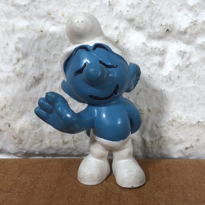 Vintage 'Pardon Me' Smurf Figurine (Made in West Germany)