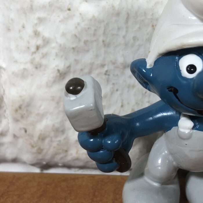 Vintage Handy Smurf Figurine (Made in Hong Kong) - Image 3