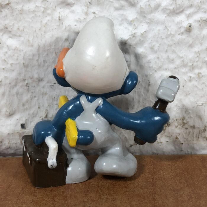 Vintage Handy Smurf Figurine (Made in Hong Kong) - Image 5