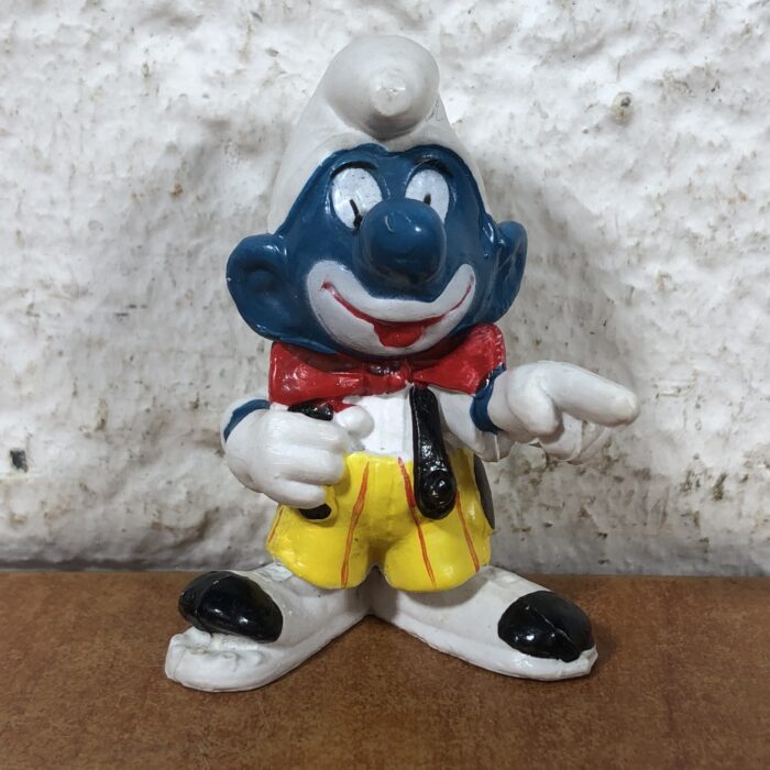 Vintage Clown Smurf Figurine (Made in Hong Kong)