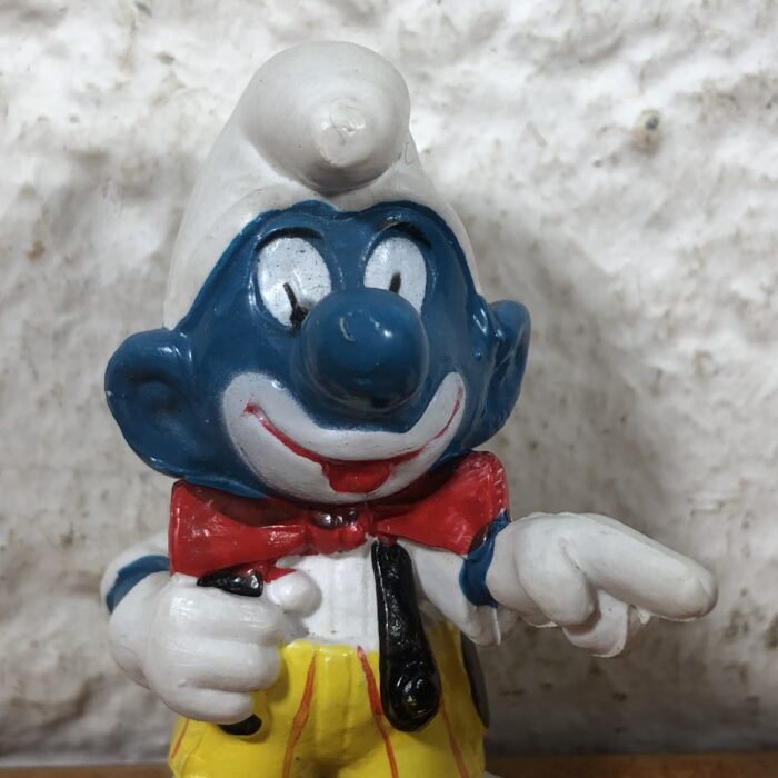 Vintage Clown Smurf Figurine (Made in Hong Kong) - Image 2