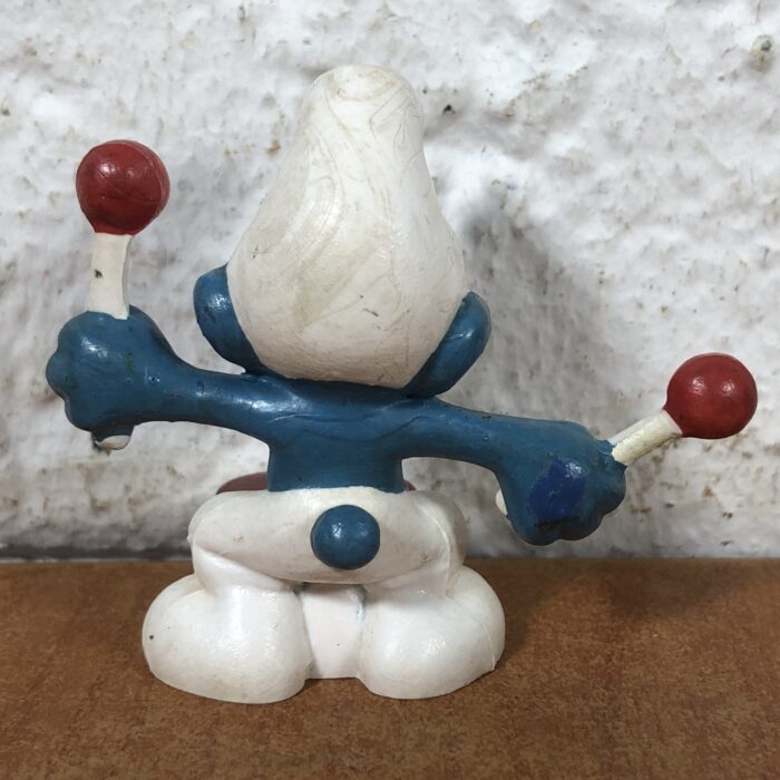 Vintage Drummer Smurf Figurine (Made in West Germany) - Image 5