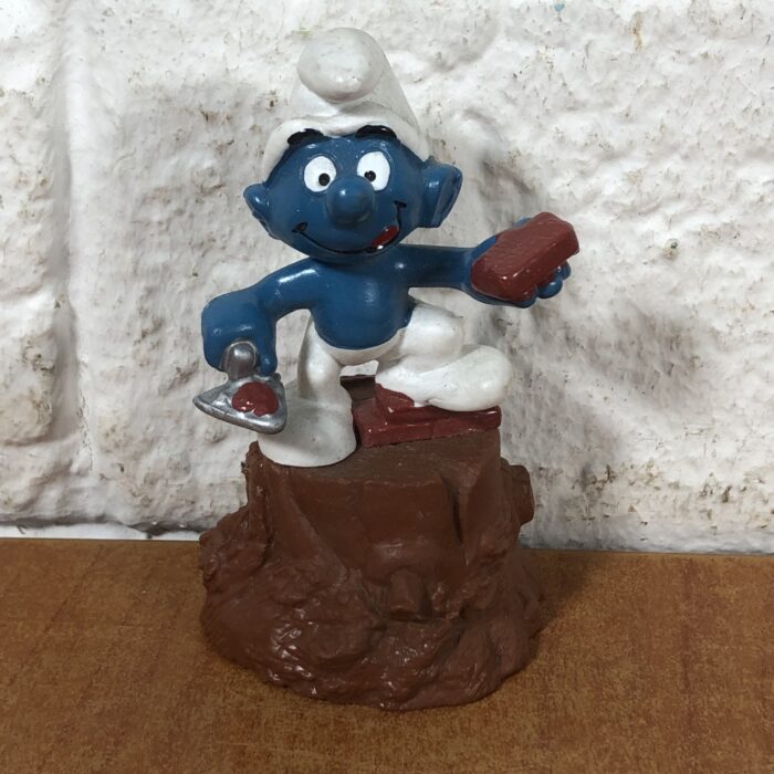 Vintage Builder Smurf Pencil Sharpener