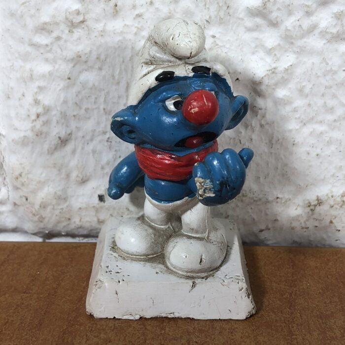 Vintage Winter Smurf Figurine (Made in West Germany)