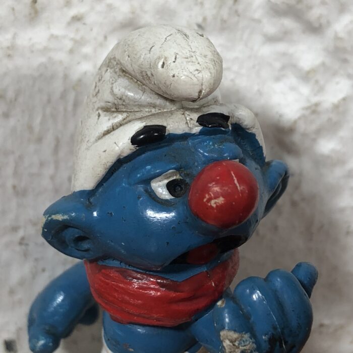 Vintage Winter Smurf Figurine (Made in West Germany) - Image 2