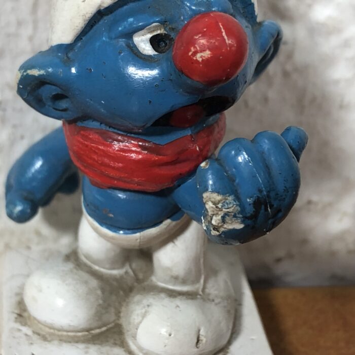 Vintage Winter Smurf Figurine (Made in West Germany) - Image 3