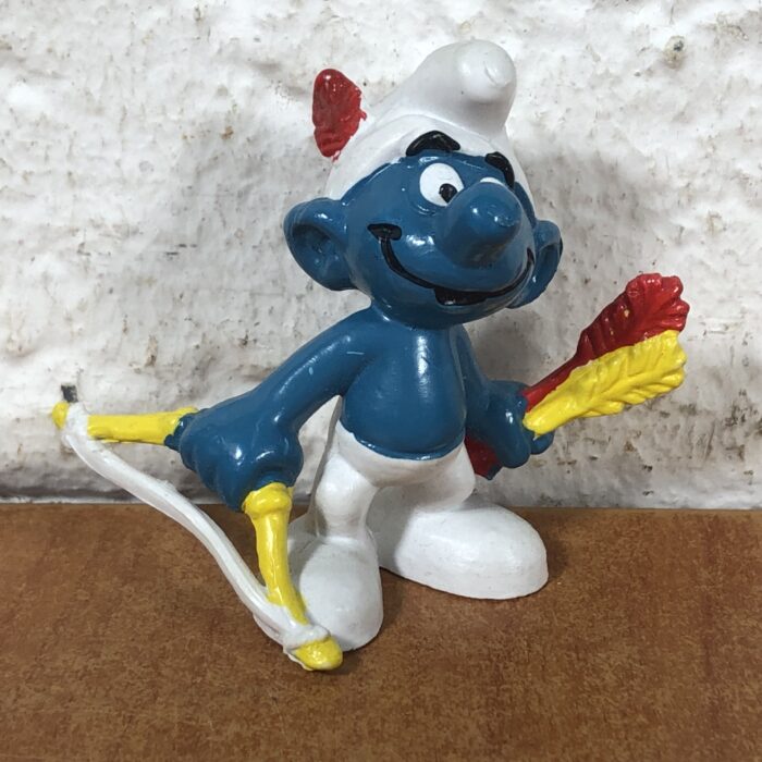 Vintage Archer Smurf Figurine (Made in Hong Kong)