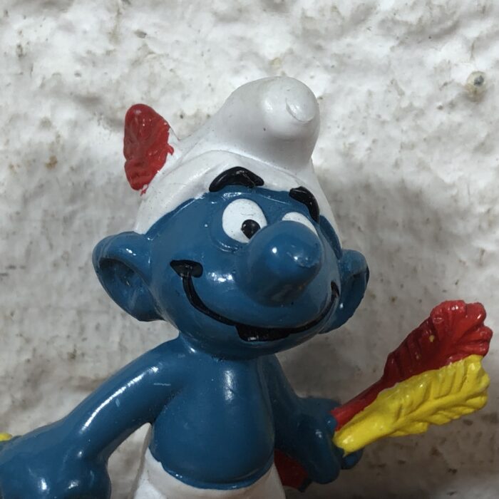 Vintage Archer Smurf Figurine (Made in Hong Kong) - Image 2