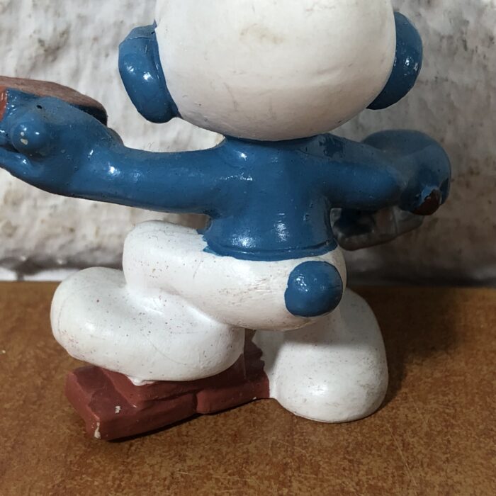 Vintage Builder Smurf Figurine (Made in Hong Kong) - Image 7