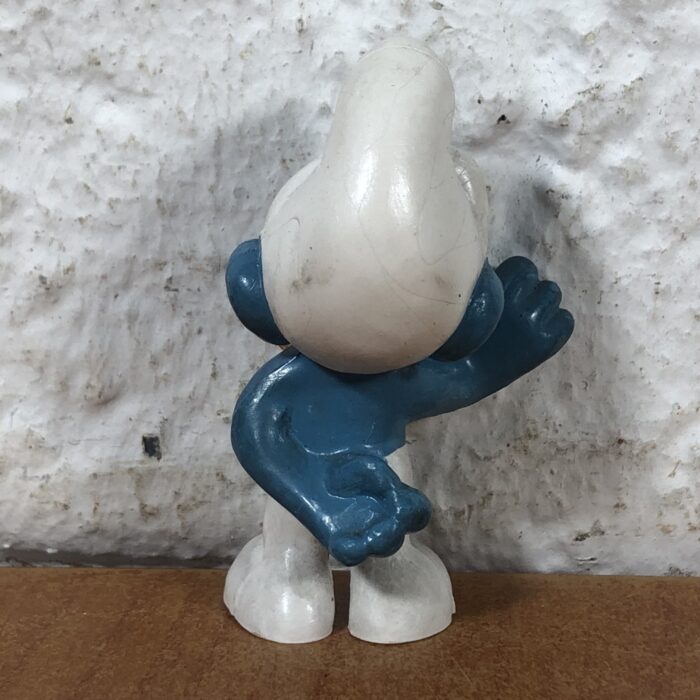 Vintage Waving Smurf Figurine (Made in West Germany) - Image 4