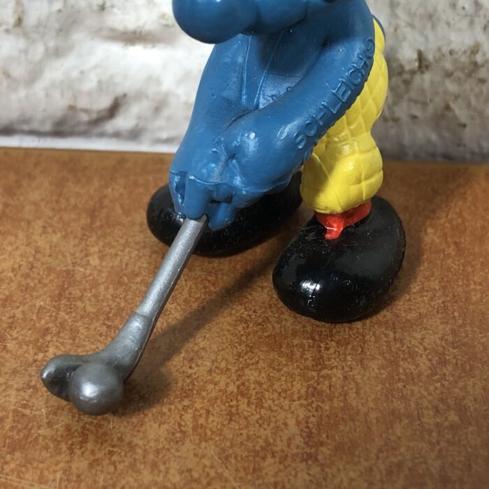 Vintage Golfer Smurf Figurine (Made in West Germany) - Image 3