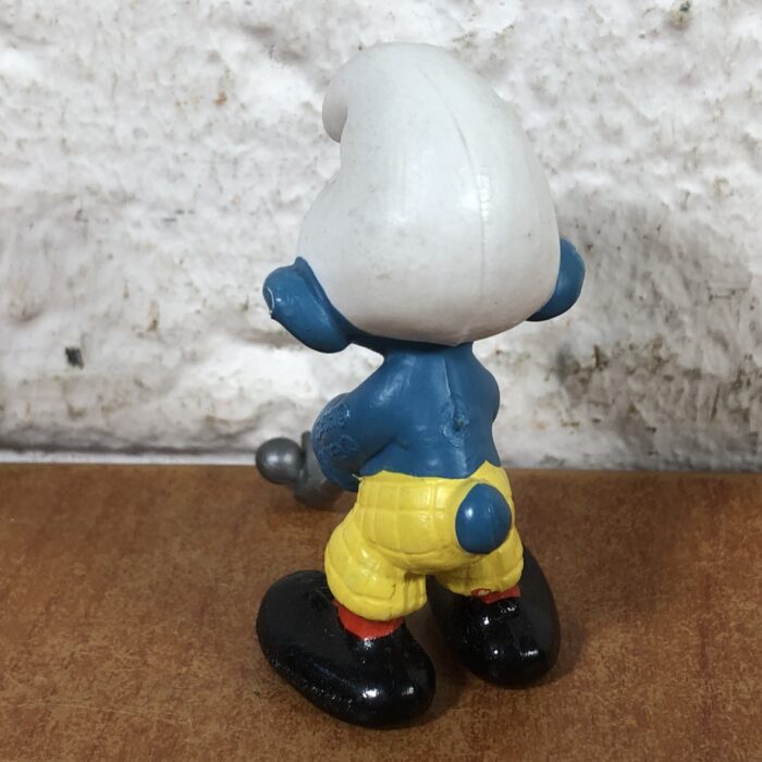 Vintage Golfer Smurf Figurine (Made in West Germany) - Image 5