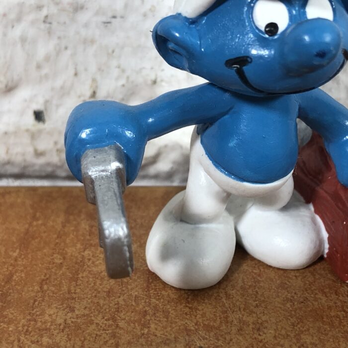 Vintage Plumber Smurf Figurine (Made in West Portugal) - Image 3