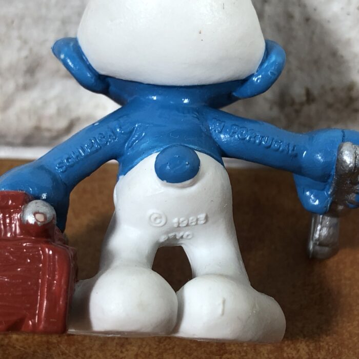 Vintage Plumber Smurf Figurine (Made in West Portugal) - Image 5