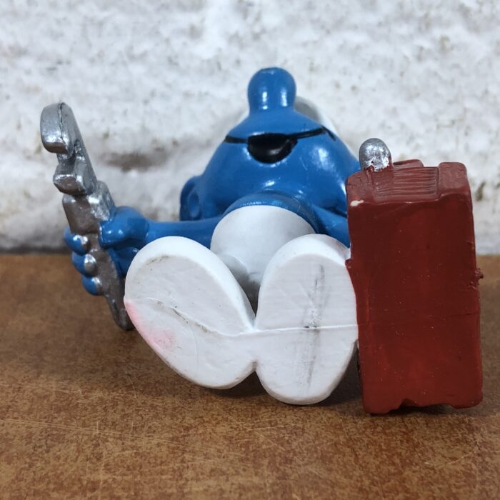 Vintage Plumber Smurf Figurine (Made in West Portugal) - Image 6