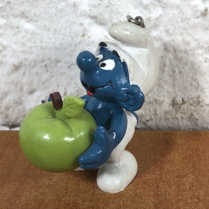 Vintage Green Apple Smurf Keychain (Made in Hong Kong) - Image 4