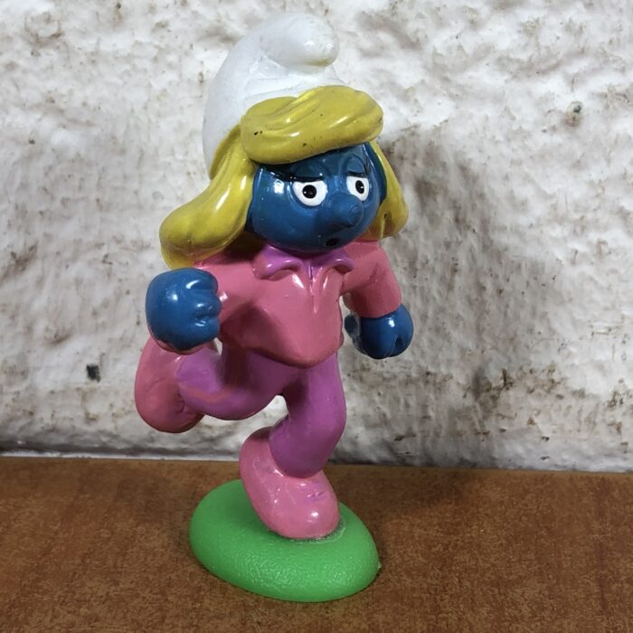 Vintage Jogger Smurfette Figurine