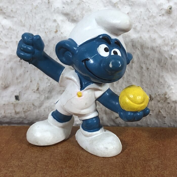 Vintage Tennis Player Smurf Figurine (Made in West Germany)