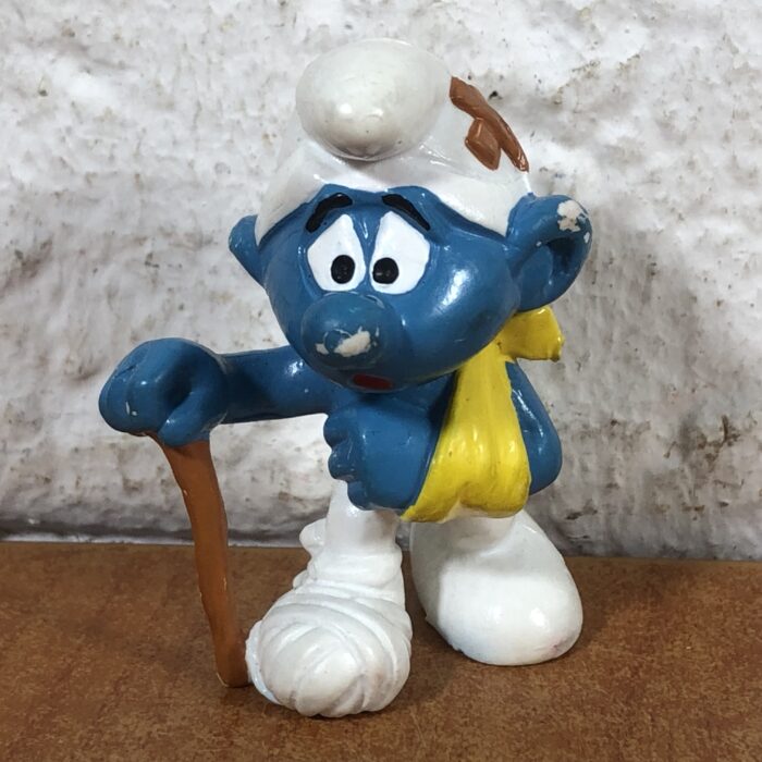 Vintage Injured Smurf Figurine (Made in West Germany)