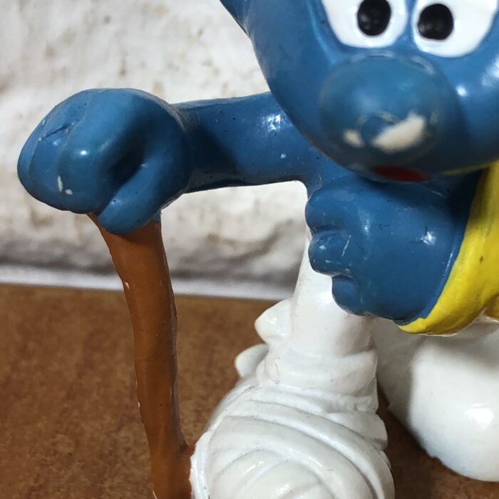 Vintage Injured Smurf Figurine (Made in West Germany) - Image 3