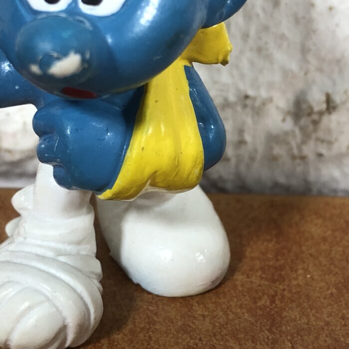 Vintage Injured Smurf Figurine (Made in West Germany) - Image 4