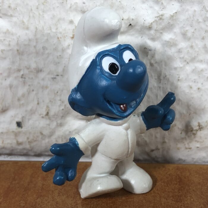 Vintage Astronaut Smurf Figurine