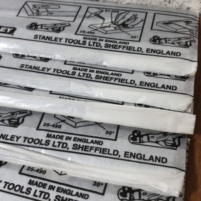 6 Vintage 1980s Brand New Stanley Plane Blades in Original Box (Made in England) - Image 6