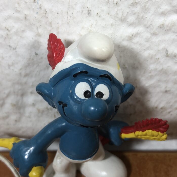 Vintage Archer Smurf Figurine (Made in West Germany) - Image 2