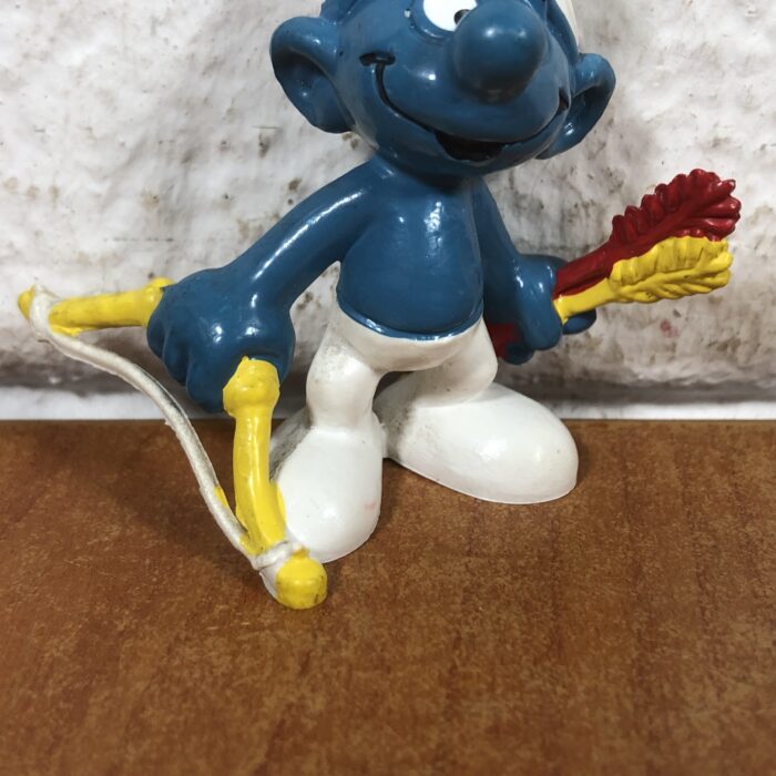 Vintage Archer Smurf Figurine (Made in West Germany) - Image 3