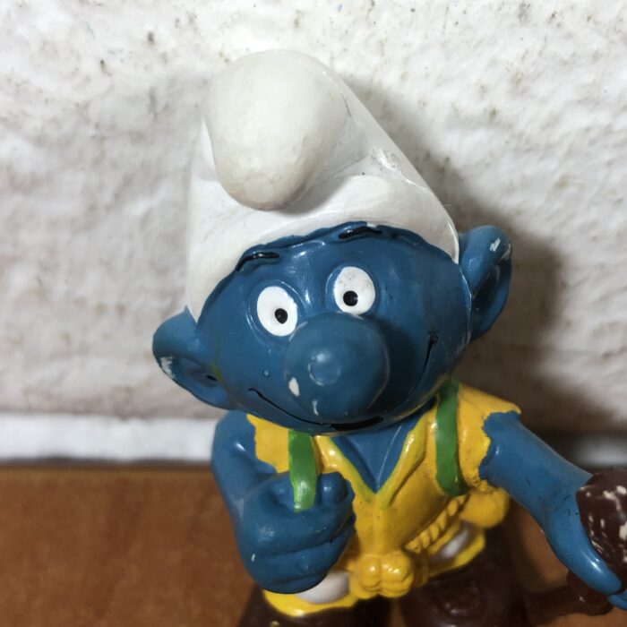 Vintage Hiking Smurf Figurine - Image 2