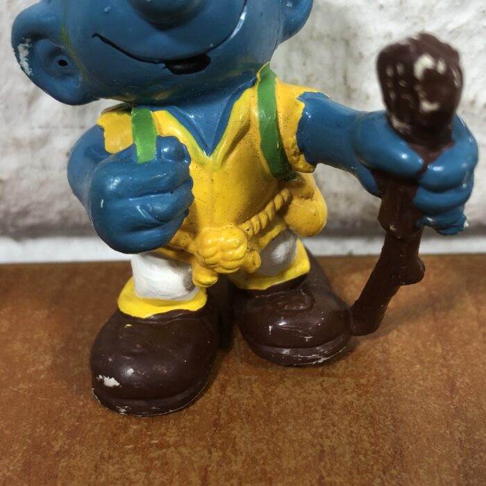 Vintage Hiking Smurf Figurine - Image 3