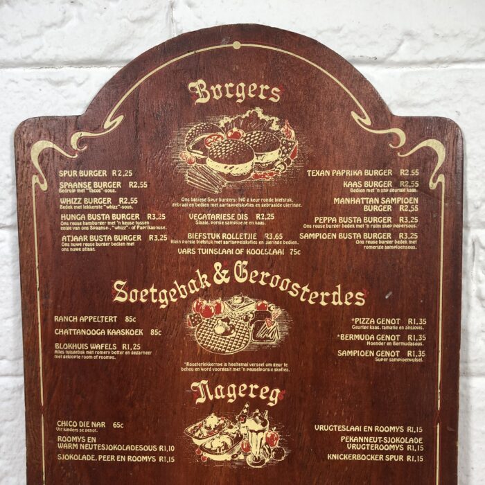 Vintage Spur Menu - Image 5