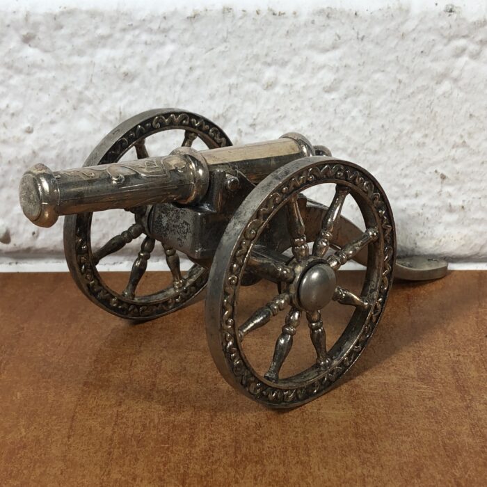 Vintage Silver-Plated Cannon Model