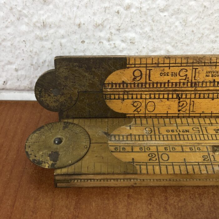 Vintage Wooden Folding Rulers - Image 2