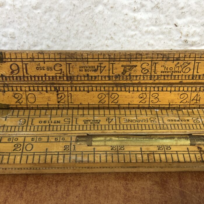 Vintage Wooden Folding Rulers - Image 3