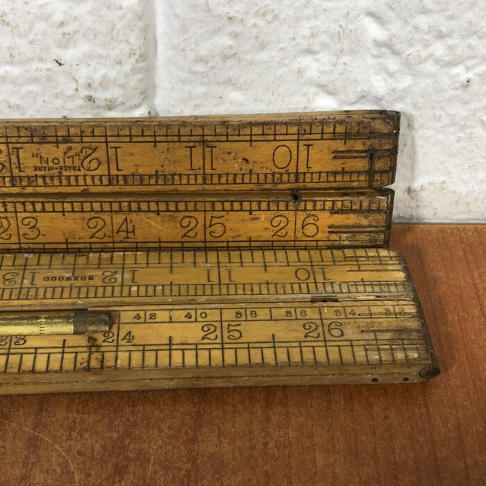 Vintage Wooden Folding Rulers - Image 4