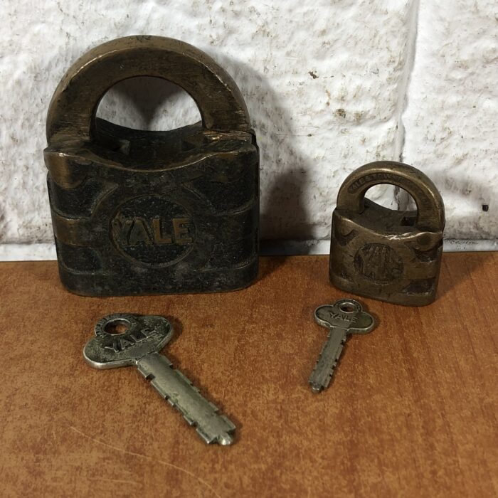 Vintage Yale Brass Locks with Original Keys