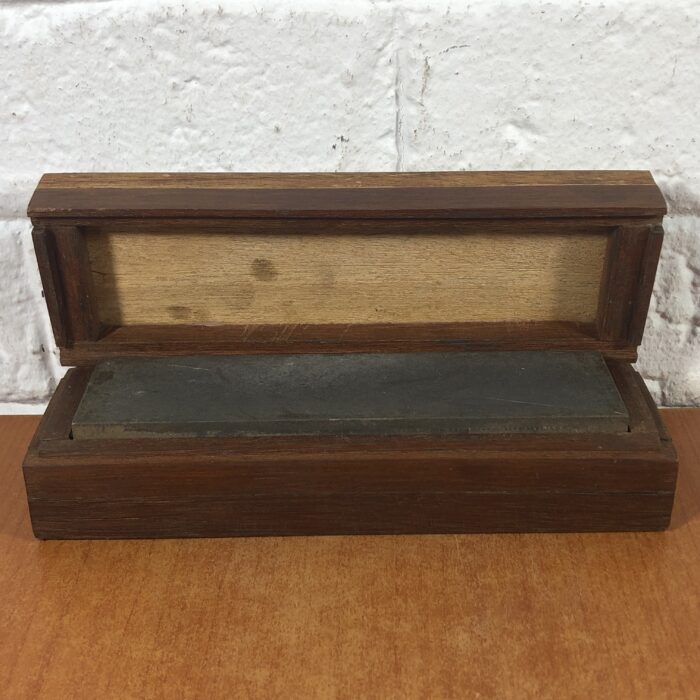 Vintage Sharpening Stone in Wooden Case