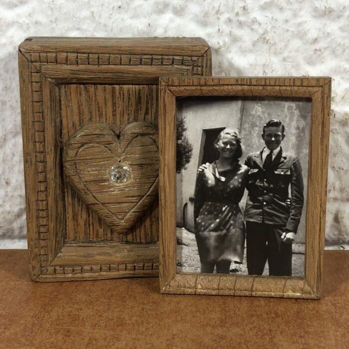 Miniature Vintage Military Handmade Wooden Picture Box