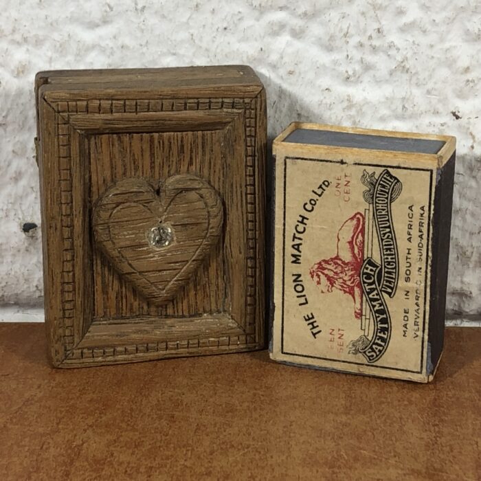 Miniature Vintage Military Handmade Wooden Picture Box - Image 7