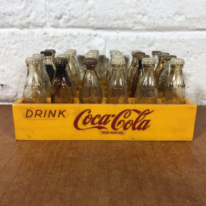 Lot 139: Miniature Coca Cola Crate with Glass Bottles