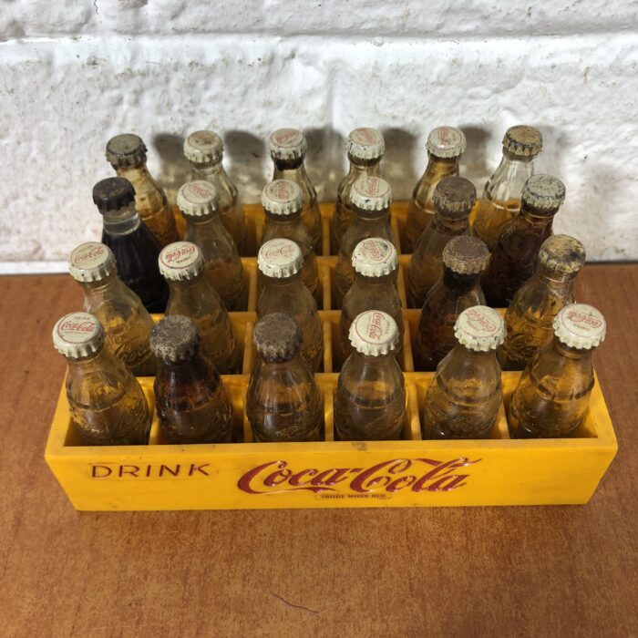 Lot 139: Miniature Coca Cola Crate with Glass Bottles - Image 7