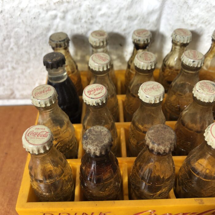 Lot 139: Miniature Coca Cola Crate with Glass Bottles - Image 2