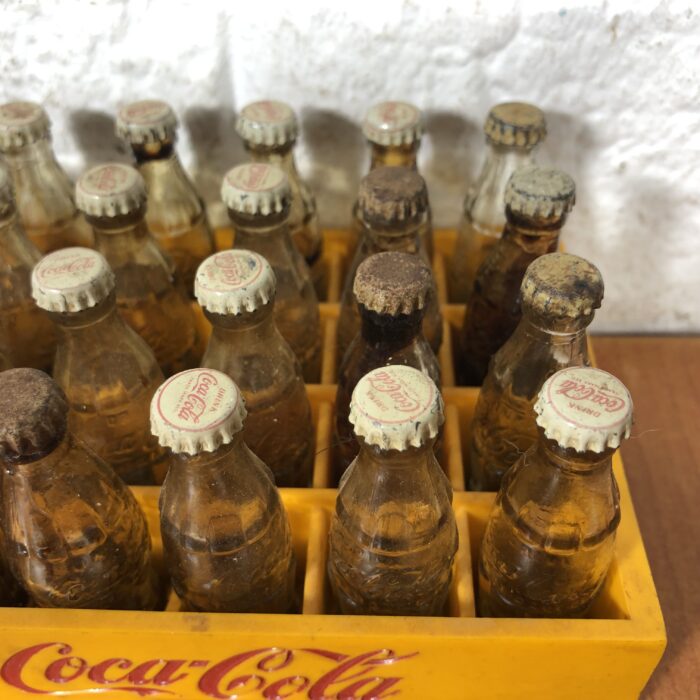 Lot 139: Miniature Coca Cola Crate with Glass Bottles - Image 3